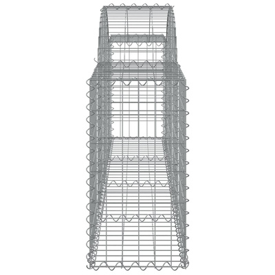 Kosze gabionowe, 25 szt, 200x30x60/80 cm, galwanizowane żelazo