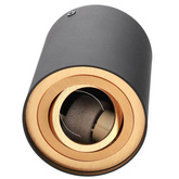 Punktowa oprawa sufitowa natynkowa SKAND 1 Black Gold GU10 IP20 okrągła czarna złota EDO777224 EDO Solutions