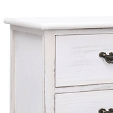 vidaXL Szafka pod TV, antyczna biel, 108x30x40 cm, drewno paulownia