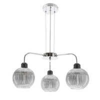 VERTON lampa wisząca chromowy 3x40W E27 klosz chromowy