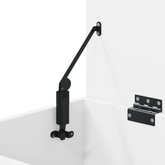 Ławka z półką, biała, 60x30x45 cm, materiał drewnopochodny