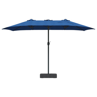 Parasolka ogrodowa 385 x 209 x 244 cm Poliester Niebieski azur