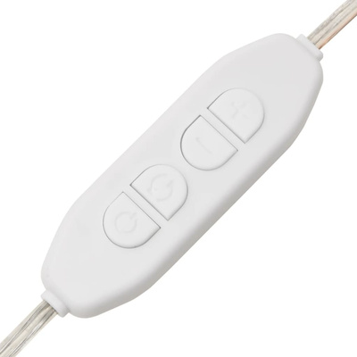 vidaXL Lustro ścienne z lampkami LED, okrągłe, szklane