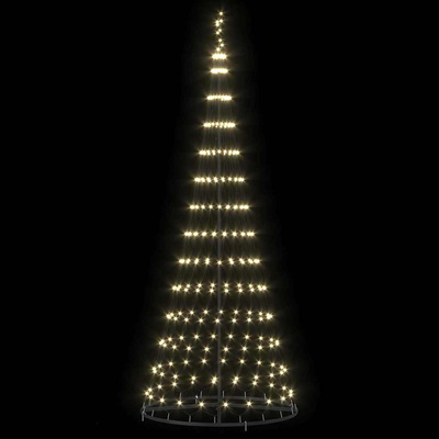Choinka świąteczna LED z podstawą Ciepła biel 250 cm Metal