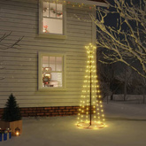vidaXL Choinka stożkowa, 108 ciepłych białych LED, 70x180 cm