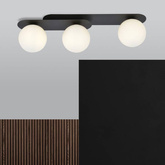 Lampa sufitowa PLAZA 3 BLACK/OPAL
