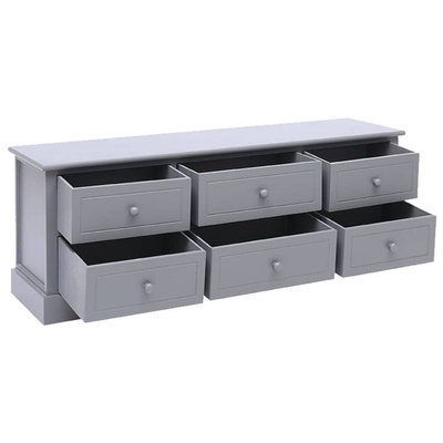 vidaXL Szafka pod TV, ciemnoszara, 108x30x40 cm, drewno paulownia