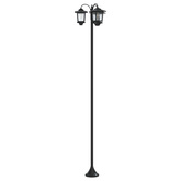 Lampion z 3 głowicami Czarny 16 x 16 x 187 cm Aluminium i ABS