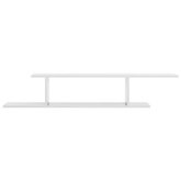 vidaXL Wisząca szafka pod TV, biel z połyskiem, 125x18x23 cm
