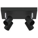 Reflektor sufitowy Czarny 26,5 x 26 x 11,5 cm Metal
