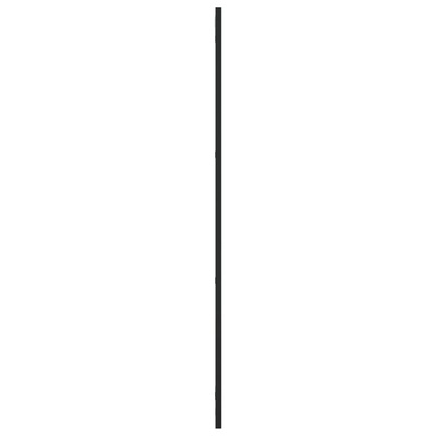 vidaXL Lustro ścienne, czarne, 30x100 cm, prostokątne, żelazo