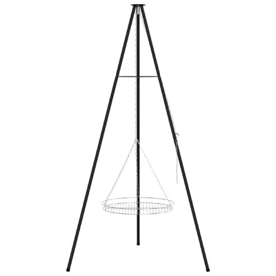 Tripod na ognisko 2 pcs Czarny Stal