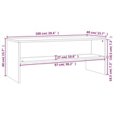 vidaXL Szafka pod TV, szara, wysoki połysk, 100x40x40 cm
