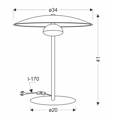Lampa stołowa LUND w stylu skandynawskim – biały klosz talerz - minimalistyczna lampa do salonu i sypialni