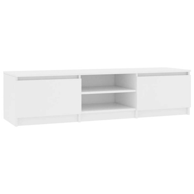 vidaXL Szafka pod TV, biała, 140x40x35,5 cm, materiał drewnopochodny