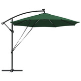 Parasol plażowy Ze LED Lights Zielony 294 x 294 x 248 cm