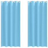 Firany blackout z kółkami 2 pcs Jasnoniebieski 245 x 140 cm
