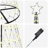 Choinka świąteczna LED z podstawą Ciepła biel 250 cm Metal