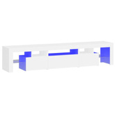 vidaXL Szafka pod TV z oświetleniem LED, biała 200x36,5x40 cm cm