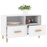 vidaXL Szafka pod TV, biała, 80x36x50 cm, materiał drewnopochodny wariant 8
