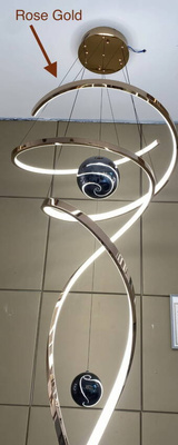 LAMPA WISZĄCA RITZ Różowe Złoto