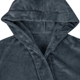Szlafrok z kapturem Granatowy S Flanela
