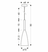 Lampa wisząca czarna + drewno Trosa Ledea 50101264