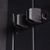 Szafa ogrodowa, czarna, 65x45x172 cm, rattan PP