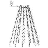 Siatka lampek choinkowych, 150 niebieskich diod LED, 150 cm
