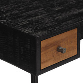 vidaXL Biurko, 117x56,5x75 cm, lite drewno z odzysku