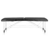 Stół składany do masażu aluminiowy komfort Activ Fizjo 2 segmenty czarny 126963