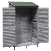 Shed ogrodowy Szary 106 x 56 x 176,5 cm Drewno Świerkowe