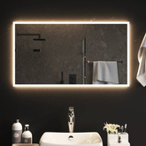 vidaXL Lustro łazienkowe z LED, 90x50 cm