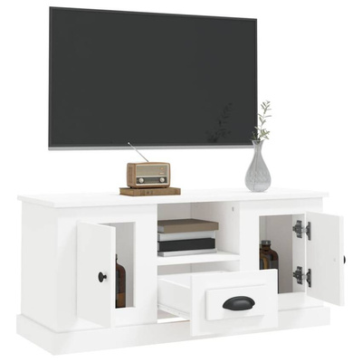 vidaXL Szafka pod TV, biała, 100x35,5x45 cm, materiał drewnopochodny