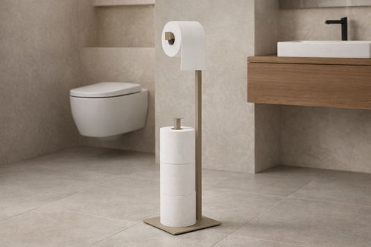 Beżowy stojak na papier toaletowy KS-53 PAPER STAND - KAJA HOME