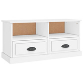 vidaXL Szafka pod TV, biała, 93x35,5x45 cm, materiał drewnopochodny