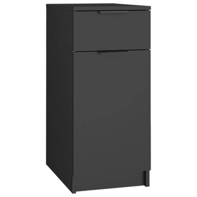 vidaXL Szafka pod biurko, czarna, 33,5x50x75 cm
