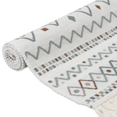 vidaXL Dywanik beżowo-niebieski 80x150 cm bawełniany