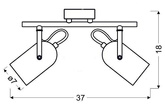 Lampa ścienna Candellux Gray listwa 92-66480 E14 szary