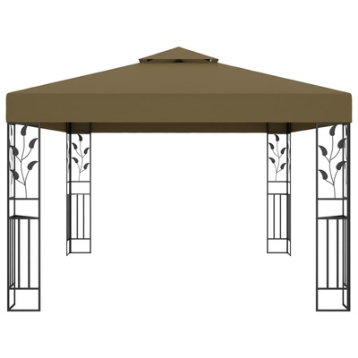 Altana z podwójnym dachem, 3x4 m, taupe, 180 g/m?