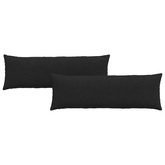 Poduszki na sofę 2 pcs Czarny 120 x 40 cm tkanina