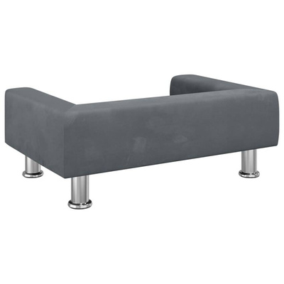 vidaXL Legowisko dla psa, ciemnoszare, 70x45x26,5 cm, aksamitne