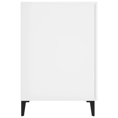 Biurko białe z połyskiem, 140x50x75 cm, materiał drewnopochodny vidaXL