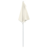 Półokrągły parasol ogrodowy na słupku, 180x90 cm, piaskowy