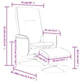 vidaXL Rozkładany fotel masujący z podnóżkiem, czarny, sztuczna skóra