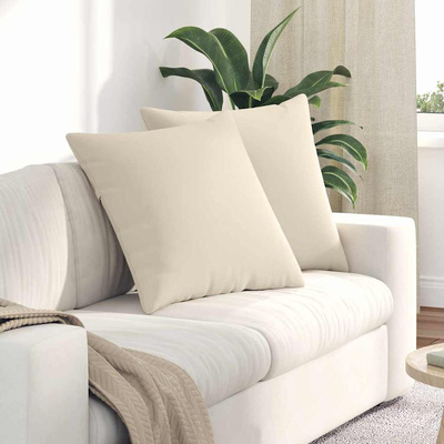 Poduszki na sofę 2 pcs Beżowy 80 x 80 cm tkanina
