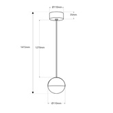 Lampa Wisząca Metalowa Czarna 9W 2700K Mica
