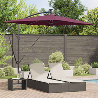 Parasol plażowy Bordeaux Czerwony 294 x 200 x 270 cm