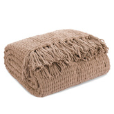 Koc Suzi ciemnobeżowy 130x170