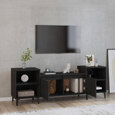 vidaXL Szafka pod TV, czarna, 160x35x55 cm, materiał drewnopochodny